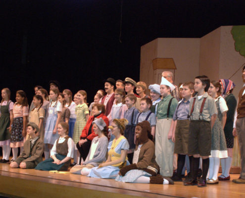 Brundibar cast on stage